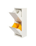 Armario Metalico Reciclaje 2 Cajones Blanco 92 x 35 x 25 cm JOBGAR