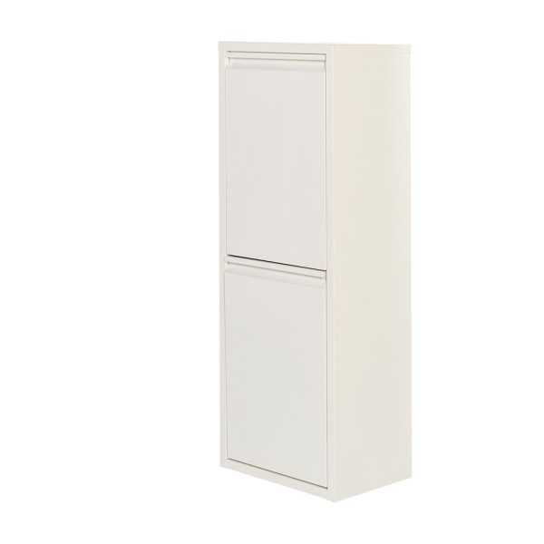 Armario Metalico Reciclaje 2 Cajones Blanco 92 x 35 x 25 cm JOBGAR