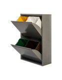 Armario Metalico Reciclaje 4 Cajones Gris 92 x 60 x 25 cm JOBGAR