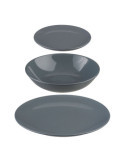 Vajilla 18 Piezas Color Gris SECRET OF GOURMET
