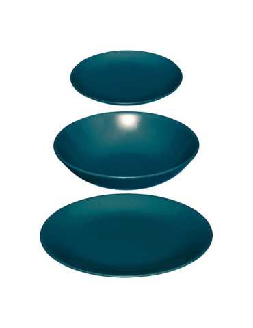 Vajilla 18 Piezas Color Azul SECRET OF GOURMET