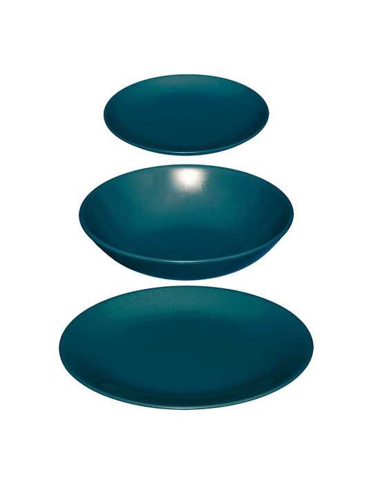 Vajilla 18 Piezas Color Azul SECRET OF GOURMET