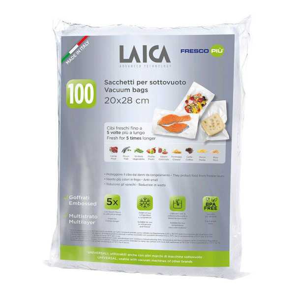 Paquete de 100 Bolsas de Conservacion al Vacio 20 x 28 cm LAICA