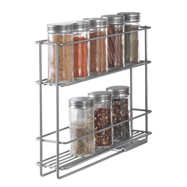 Especiero Deslizante 2 Estantes In&out 28 x 6 x 22 cm METALTEX
