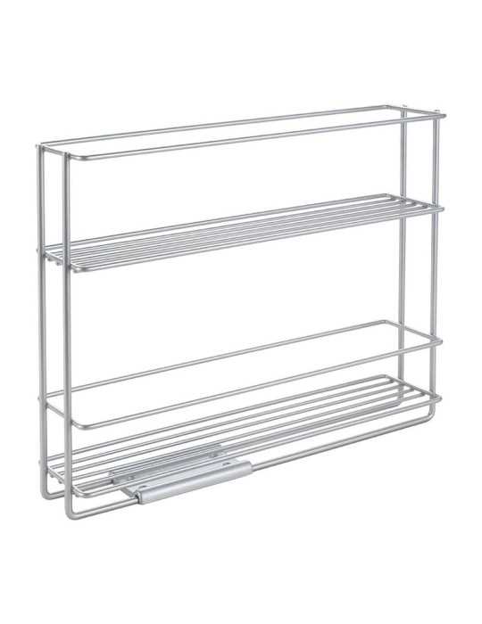 Especiero Deslizante 2 Estantes In&out 28 x 6 x 22 cm METALTEX
