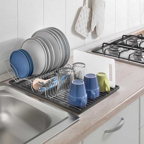 Escurreplatos con Ala Abatible Wing-Tex 50 x 31 x 11 cm METALTEX