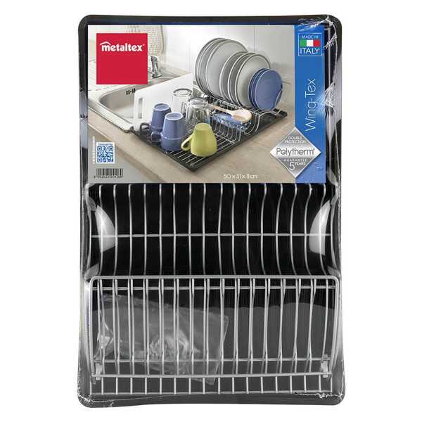Escurreplatos con Ala Abatible Wing-Tex 50 x 31 x 11 cm METALTEX