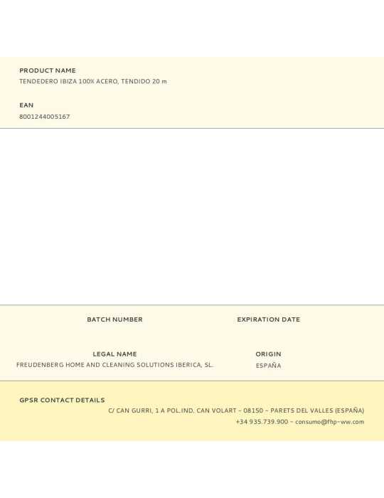 Tendedero Ibiza 100% Acero, Tendido 20 m GIMI