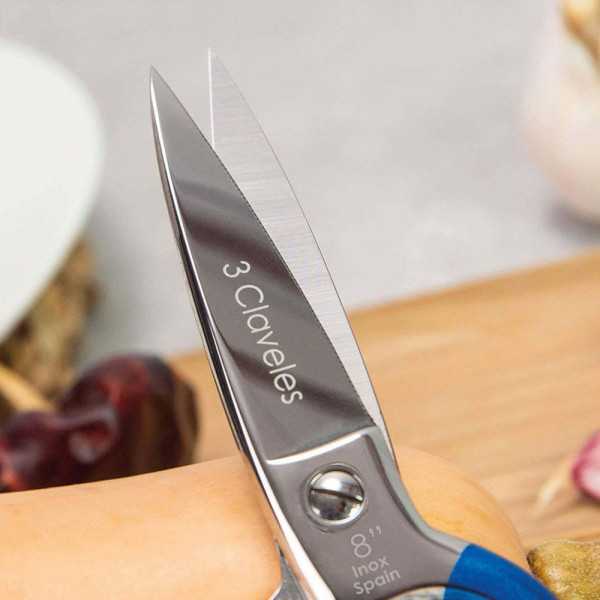 Tijeras de Cocina Acero Inoxidable 8" D 20,3 cm 3 CLAVELES