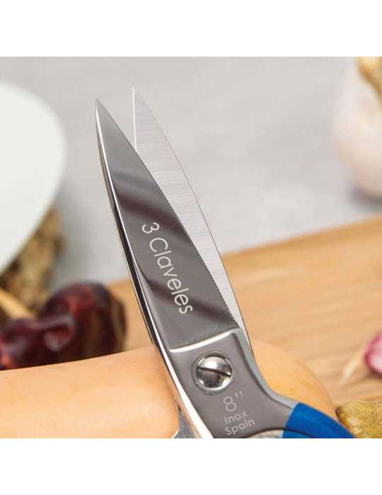 Tijeras de Cocina Acero Inoxidable 8" D 20,3 cm 3 CLAVELES