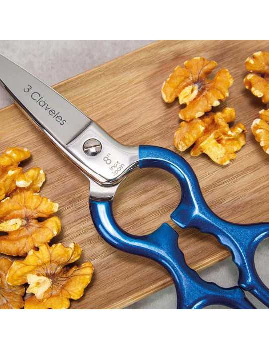 Tijeras de Cocina Acero Inoxidable 8" D 20,3 cm 3 CLAVELES