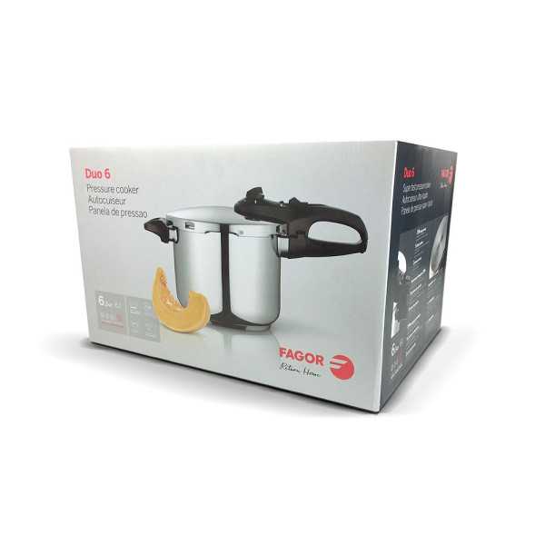 Olla Super Rápida Duo, 6 l, Inox 18/10, Ø23 x 17 cm FAGOR