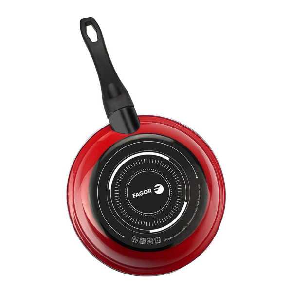 Set 3 Sartenes Optimax Rojo Mate Ø20 / Ø24 / Ø28 cm FAGOR