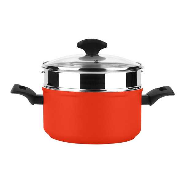 Olla Maxima + Tapa + Steamer Roja Aluminio Ø20 x 10 cm FAGOR