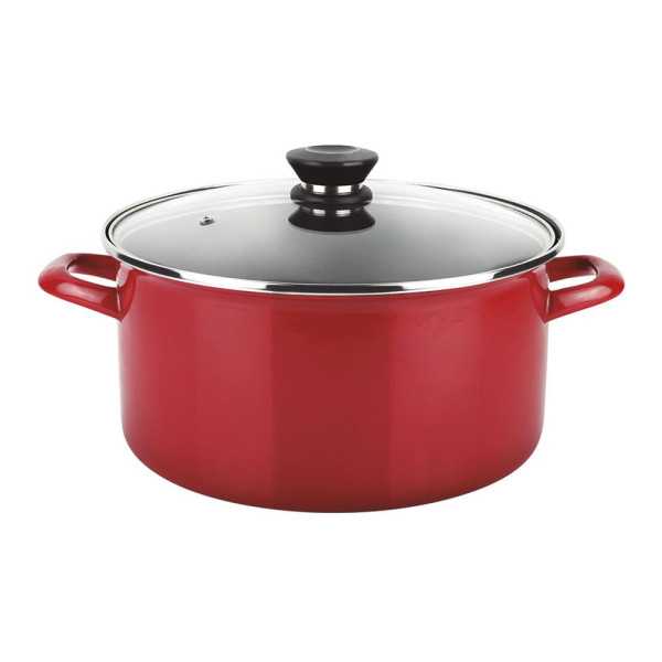 Olla Optimax + Tapa Roja Acero Aisi 430 Ø26 x 14cm FAGOR