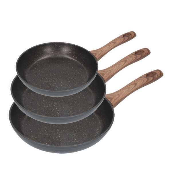 Set 3 Sartenes Antiadherentes "Serie Eneas" Ø20 / Ø24 / Ø28 cm GOURMET KITCHEN