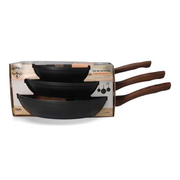 Set 3 Sartenes Antiadherentes "Serie Eneas" Ø20 / Ø24 / Ø28 cm GOURMET KITCHEN