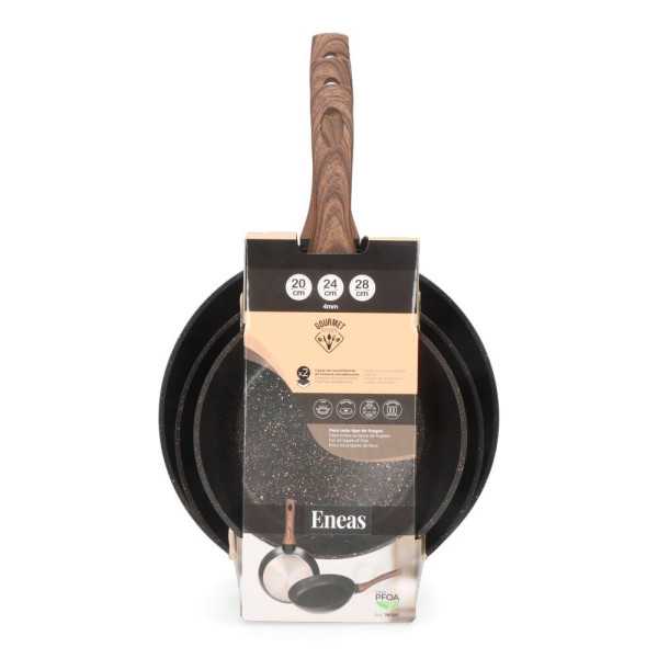 Set 3 Sartenes Antiadherentes "Serie Eneas" Ø20 / Ø24 / Ø28 cm GOURMET KITCHEN