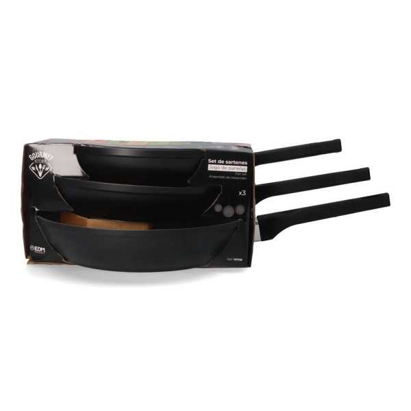 Set 3 Sartenes Antiadherentes "Professional Line" Ø20 / Ø24 / Ø28 cm GOURMET KITCHEN