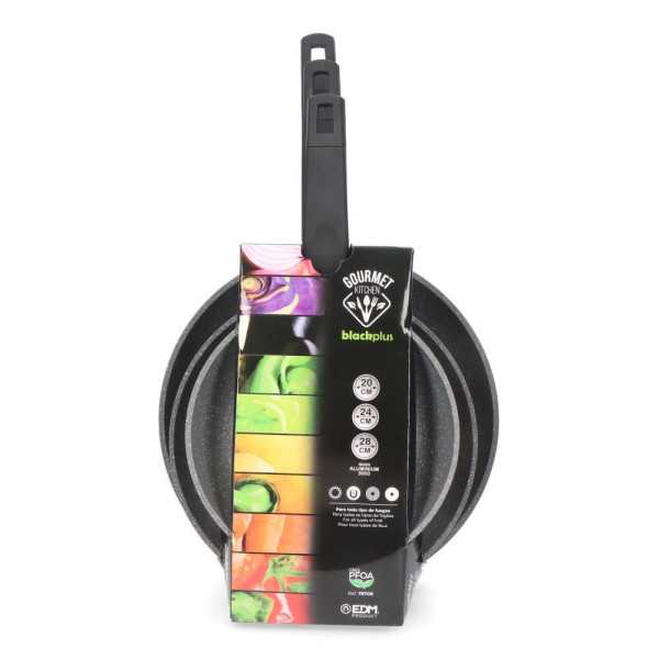 Set 3 Sartenes Antiadherentes "Professional Line" Ø20 / Ø24 / Ø28 cm GOURMET KITCHEN