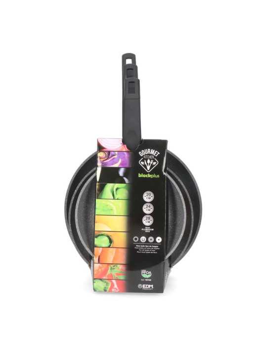 Set 3 Sartenes Antiadherentes "Professional Line" Ø20 / Ø24 / Ø28 cm GOURMET KITCHEN
