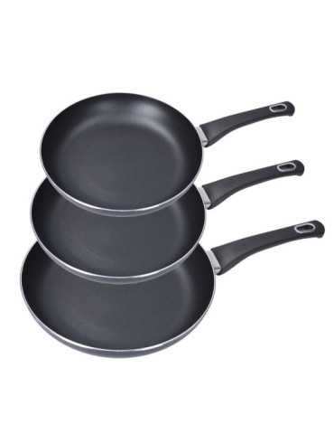 Set 3 Sartenes Antiadherentes "Basic Line" Ø20 / Ø24 / Ø28 cm GOURMET KITCHEN
