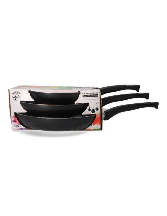 Set 3 Sartenes Antiadherentes "Basic Line" Ø20 / Ø24 / Ø28 cm GOURMET KITCHEN