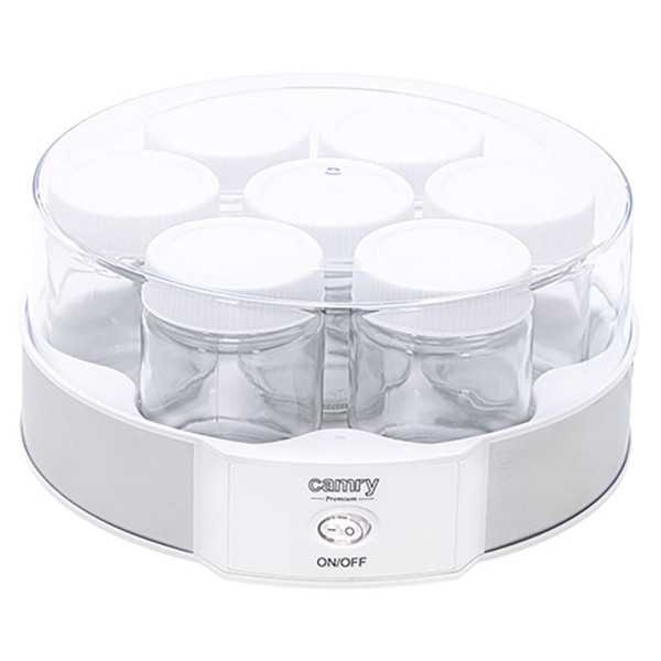 Yogurtera CR4519, Blanca, 20 W, Ø24 x 11,5 cm CAMRY