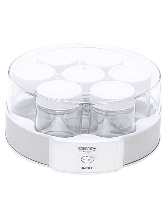 Yogurtera CR4519, Blanca, 20 W, Ø24 x 11,5 cm CAMRY