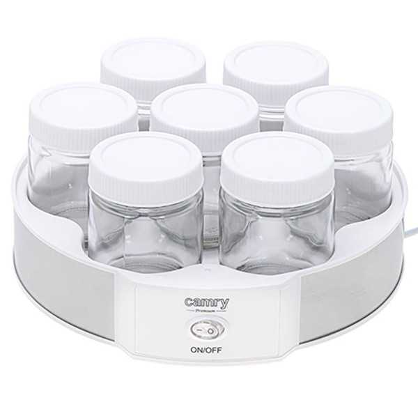 Yogurtera CR4519, Blanca, 20 W, Ø24 x 11,5 cm CAMRY