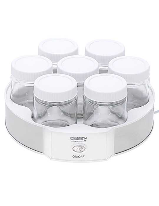 Yogurtera CR4519, Blanca, 20 W, Ø24 x 11,5 cm CAMRY