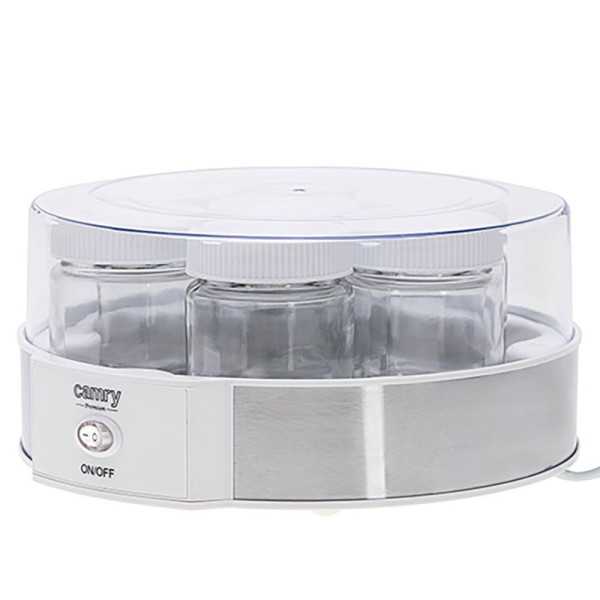 Yogurtera CR4519, Blanca, 20 W, Ø24 x 11,5 cm CAMRY