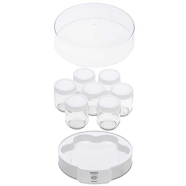 Yogurtera CR4519, Blanca, 20 W, Ø24 x 11,5 cm CAMRY