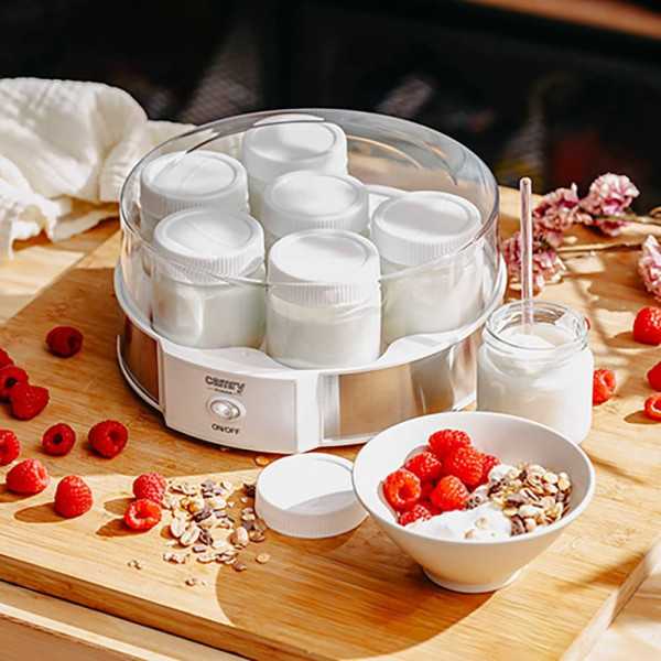 Yogurtera CR4519, Blanca, 20 W, Ø24 x 11,5 cm CAMRY