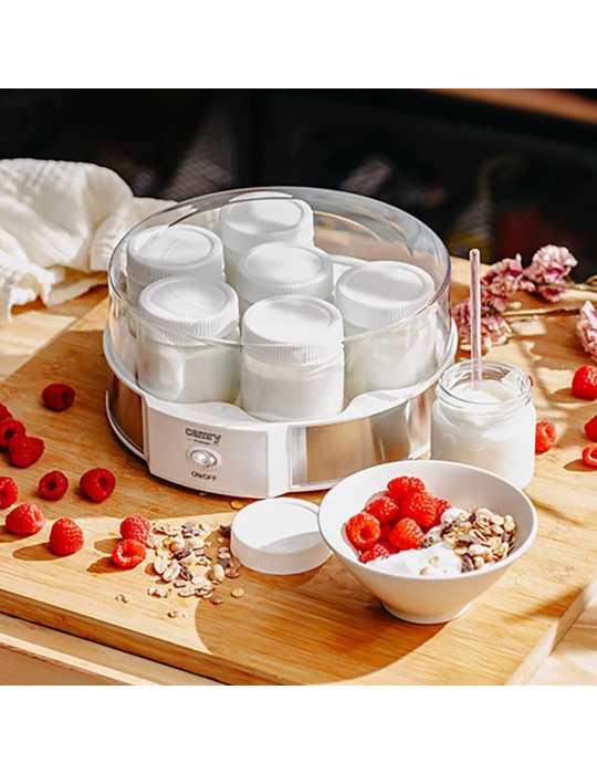 Yogurtera CR4519, Blanca, 20 W, Ø24 x 11,5 cm CAMRY