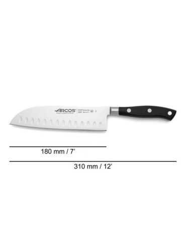 Cuchillo Santoku con Alveolos Serie Riviera 180 mm ARCOS 2