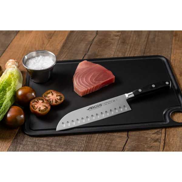 Cuchillo Santoku con Alveolos Serie Riviera 180 mm ARCOS