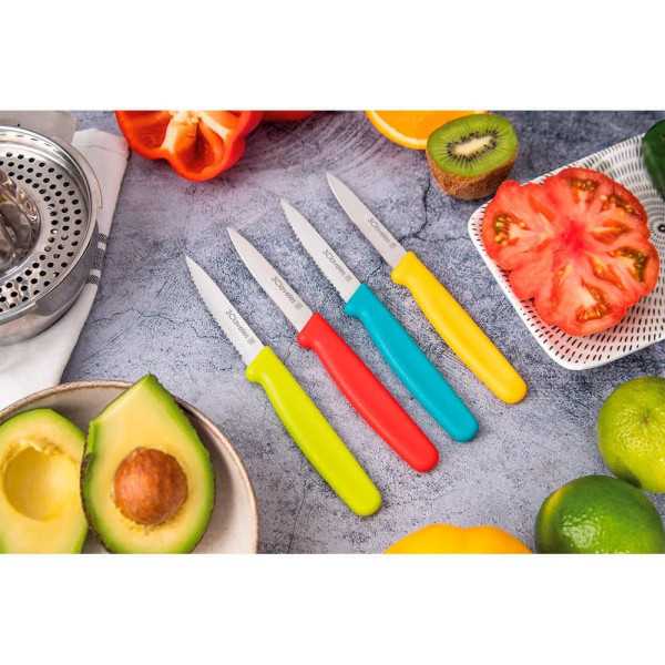 Cuchillo Verduras 8 cm Modelos y Colores Surtidos, Expositor 24 uds 3 CLAVELES