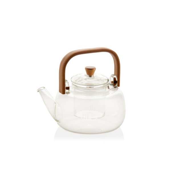 Tetera, Vidrio, Asa Bambú, 1l ANDREA HOUSE