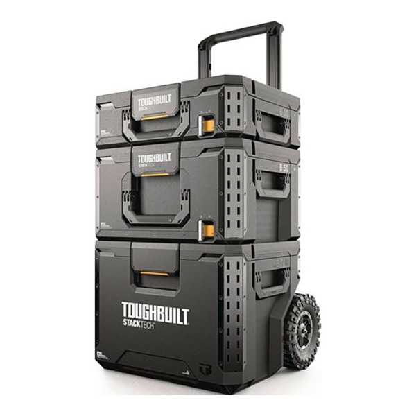 Caja de Herramientas con Ruedas Compuesta por 3 Piezas Stacktech, 56 x 50 x 83 cm TOUGHBUILT