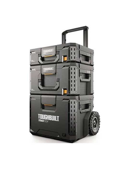 Caja de Herramientas con Ruedas Compuesta por 3 Piezas Stacktech, 56 x 50 x 83 cm TOUGHBUILT
