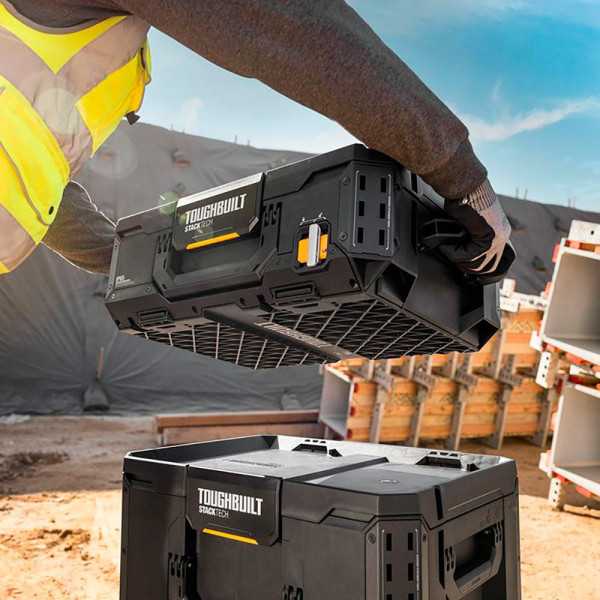 Caja de Herramientas con Ruedas Compuesta por 3 Piezas Stacktech, 56 x 50 x 83 cm TOUGHBUILT