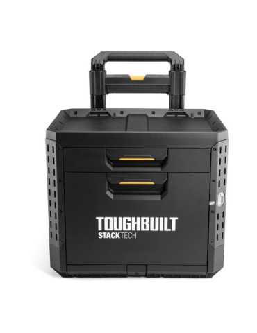 Caja de Herramientas con Ruedas de 2 Cajones y Cierre, Stacktech, 53 x 40,5 x 47,7 cm TOUGHBUILT