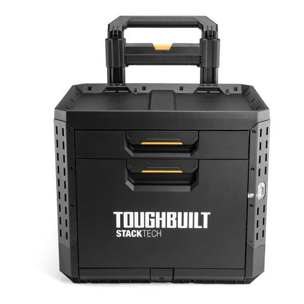 Caja de Herramientas con Ruedas de 2 Cajones y Cierre, Stacktech, 53 x 40,5 x 47,7 cm TOUGHBUILT