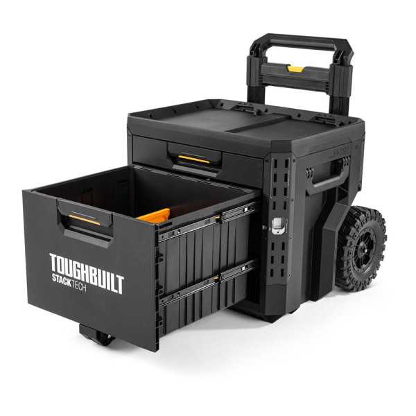 Caja de Herramientas con Ruedas de 2 Cajones y Cierre, Stacktech, 53 x 40,5 x 47,7 cm TOUGHBUILT