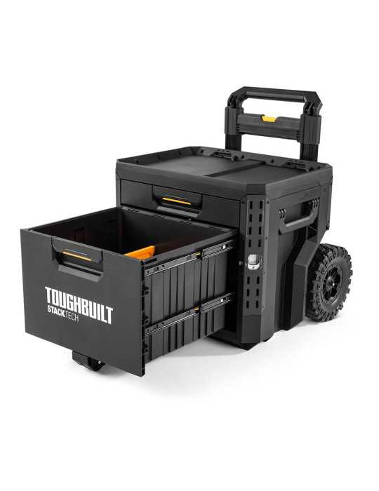 Caja de Herramientas con Ruedas de 2 Cajones y Cierre, Stacktech, 53 x 40,5 x 47,7 cm TOUGHBUILT