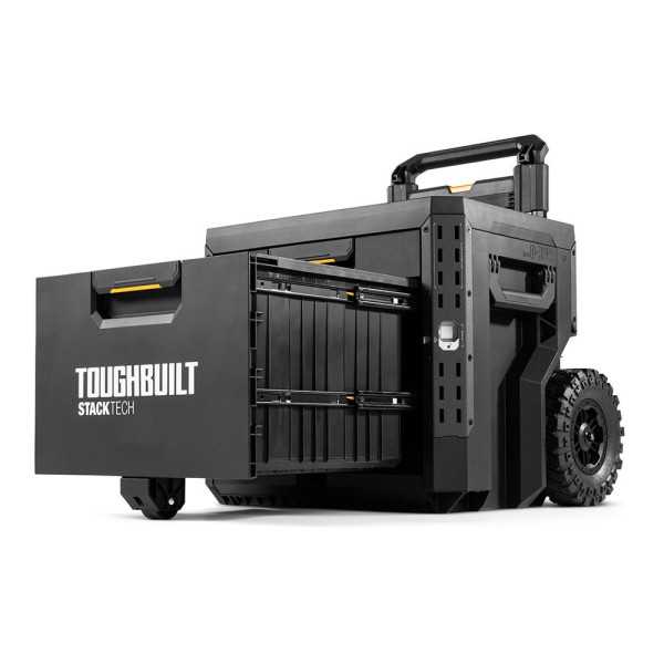 Caja de Herramientas con Ruedas de 2 Cajones y Cierre, Stacktech, 53 x 40,5 x 47,7 cm TOUGHBUILT