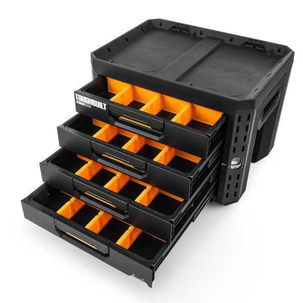 Caja de Herramientas de 4 Cajones con Cierre, Stacktech, 53 x 40,5 x 39,5 cm TOUGHBUILT