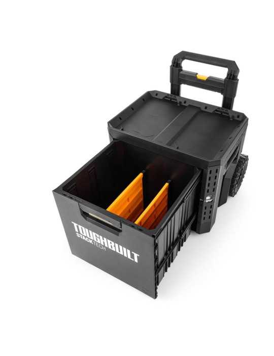 Caja de Herramientas con Ruedas de 1 Cajón y Cierre, Stacktech, 53 x 40,5 x 67 cm TOUGHBUILT