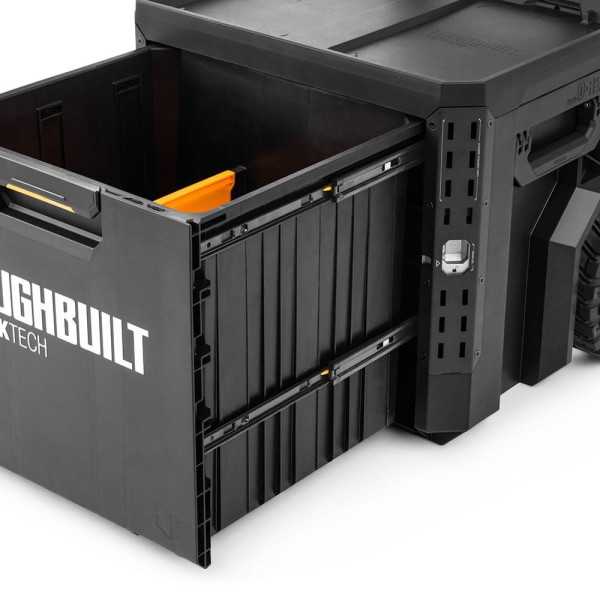 Caja de Herramientas con Ruedas de 1 Cajón y Cierre, Stacktech, 53 x 40,5 x 67 cm TOUGHBUILT